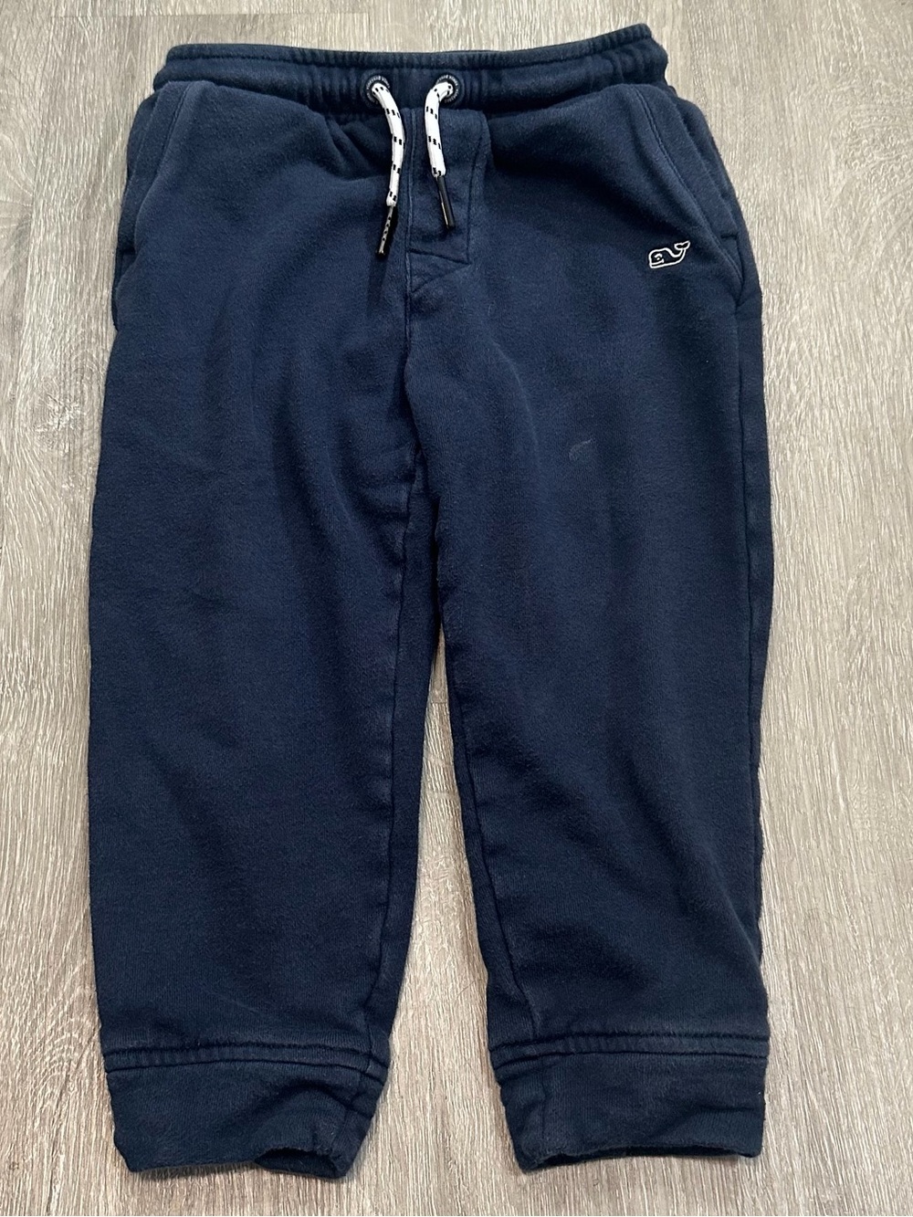 3t Vineyard Vines Boys Navy Jogger Sweatpants with Whale Stitch